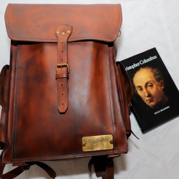 Crazy horse Style Leather Backpack main image 4